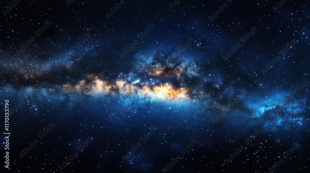 Fototapeta premium A scenic view of the Milky Way galaxy stretched across the night sky