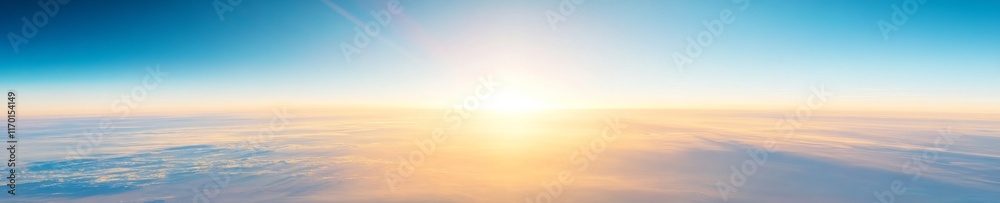 Breathtaking Sunrise Over Earths Horizon Aerial Space View Breathtaking Sunrise Over Earths Horizon Aerial Space View
