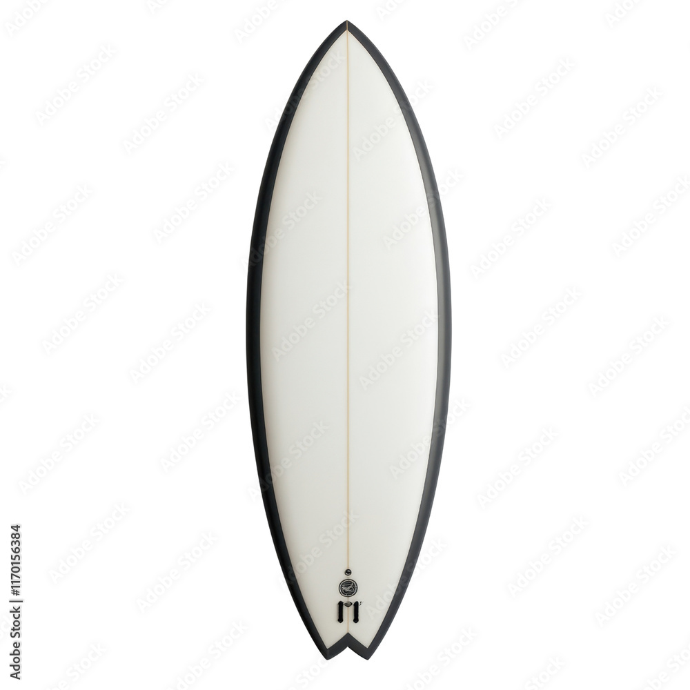 Minimalist Surfboard Design on a White Background for Surfers Minimalist Surfboard Design on a White Background for Surfers