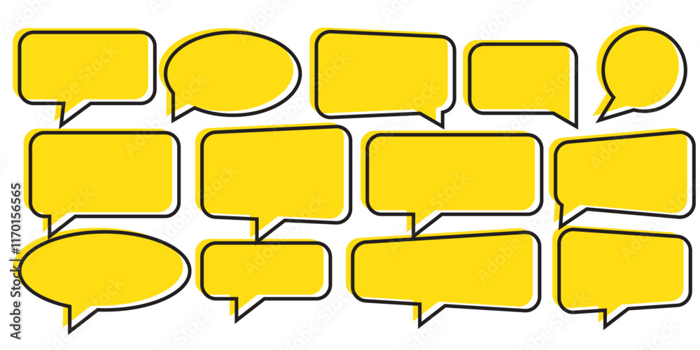 Obraz premium Speech Bubble set. Talk bubble. Cloud speech bubbles collection. Vector
