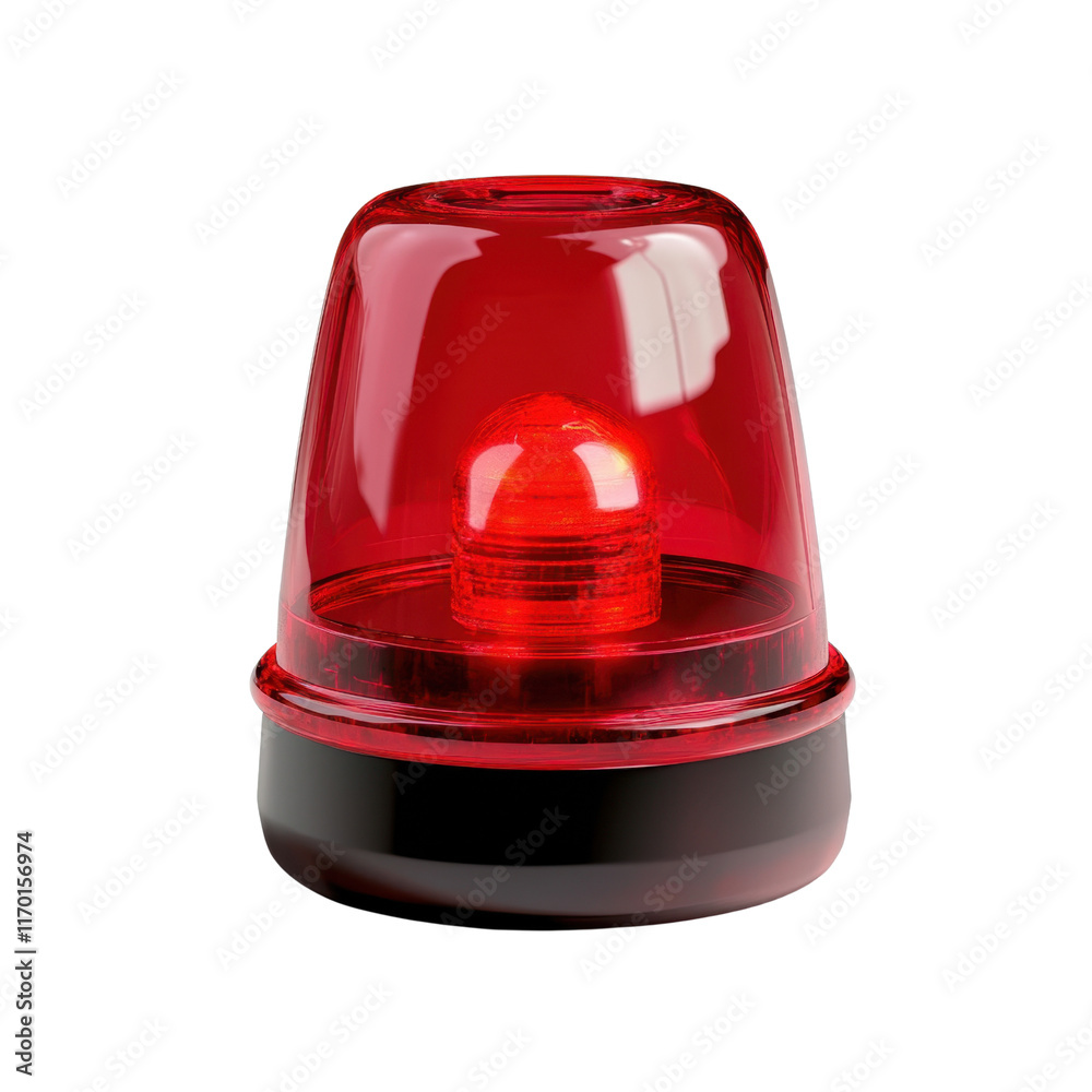 Red Emergency Light with Rotating Lens for Safety Alerts and Signals Red Emergency Light with Rotating Lens for Safety Alerts and Signals