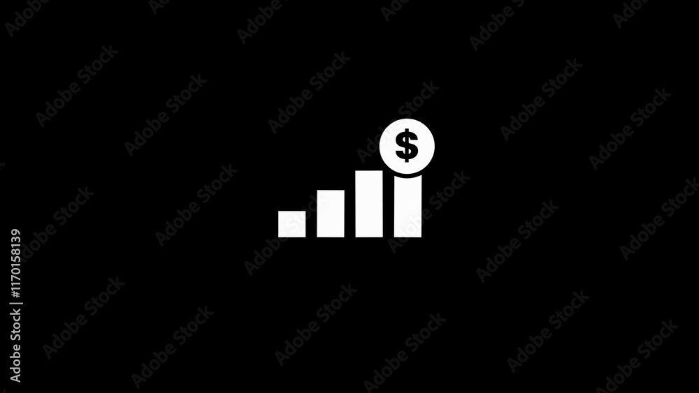 Business growth concept, financial graph chart with dollar sign. business success icon illustration background. Business growth concept, financial graph chart with dollar sign. business success icon illustration background.