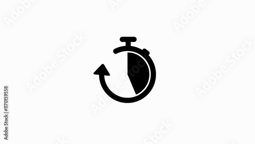 Tableau sur toile Stopwatch icon. time stop concept clock.