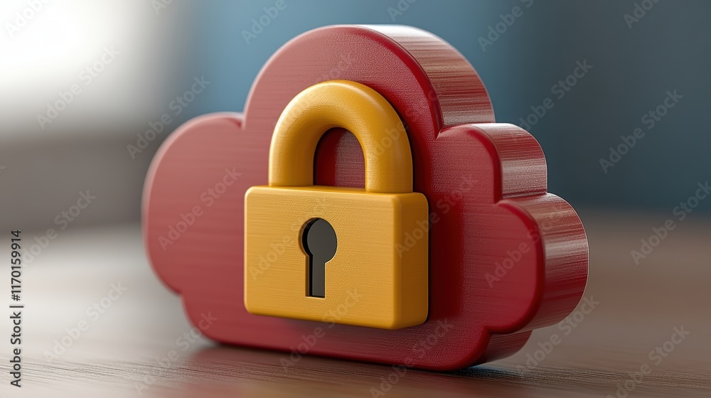 Red heartshaped padlock with golden lock, a symbol of love and security red Red heartshaped padlock with golden lock, a symbol of love and security red