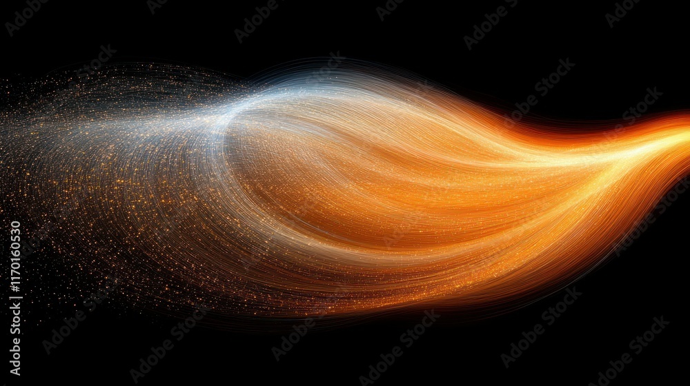Naklejka premium Abstract swirling colors representing energy and motion.