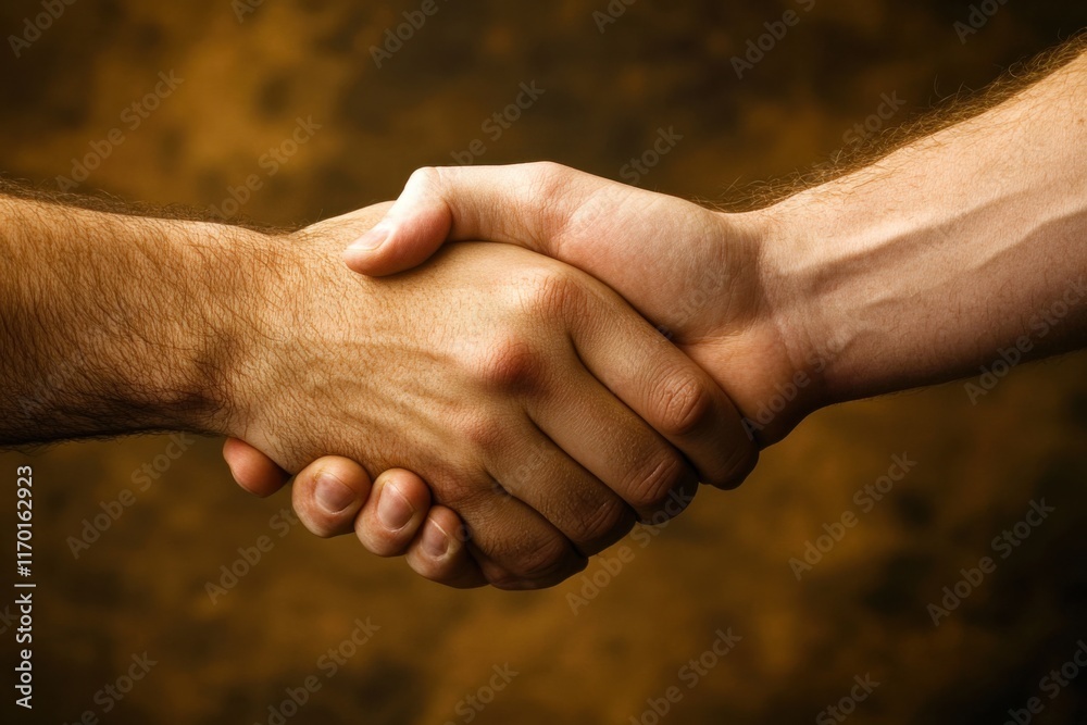Business partners sealing a deal with a handshake, focus on mutual respect and agreement Business partners sealing a deal with a handshake, focus on mutual respect and agreement