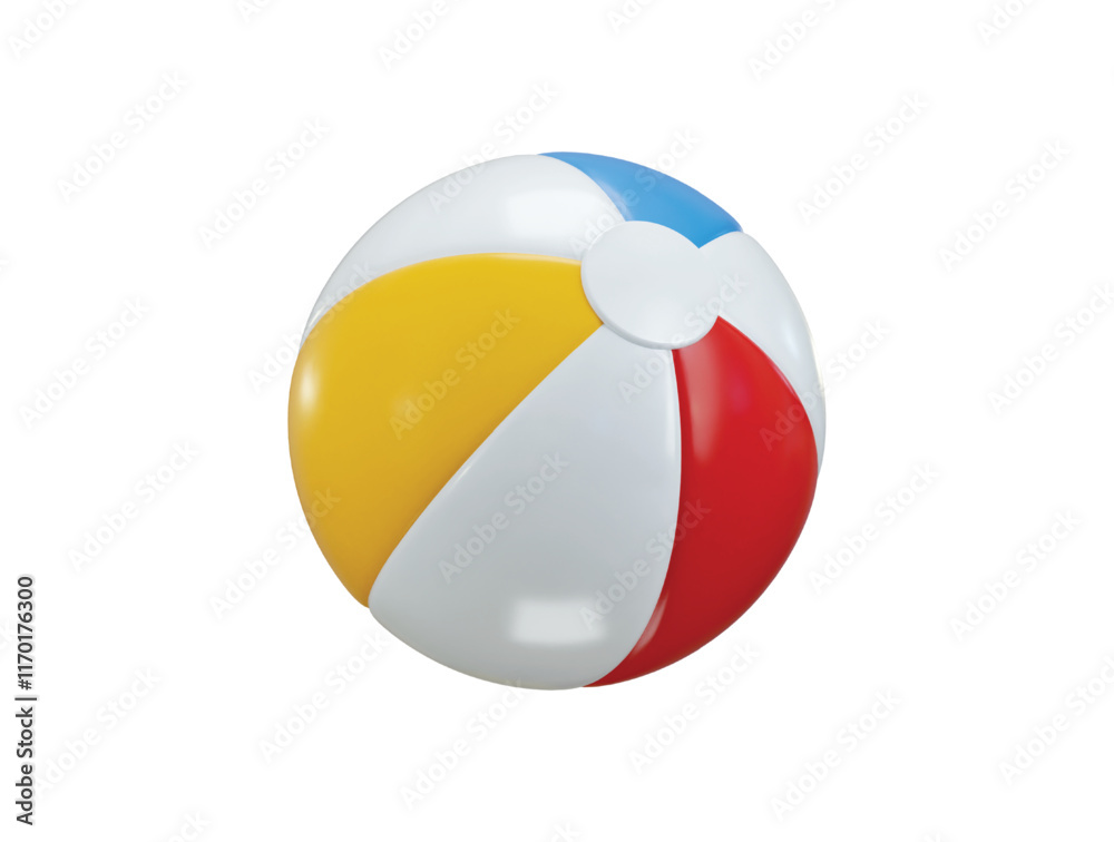 Beach ball icon 3d render vector illustration Beach ball icon 3d render vector illustration