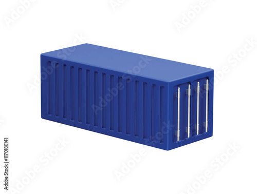 cargo container icon illustration 3d. Ship container icon 3d illustration vector