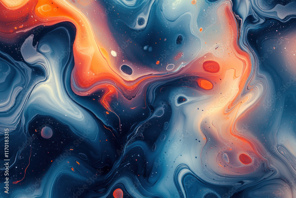 Abstract colorful swirls and dots blend. Abstract colorful swirls and dots blend.