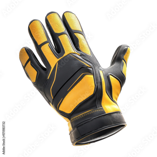 High visibility anti vibration gloves for tool handling and safety photo