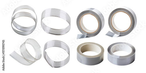 Variety of Transparent Tape on White Background photo