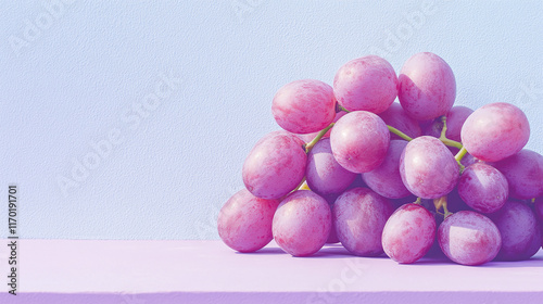 A Cluster of Vibrant Pink Grapes photo