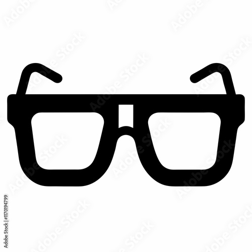 AR Glasses Display Silhouette Vector Art