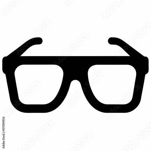 AR Glasses Display Silhouette Vector Art