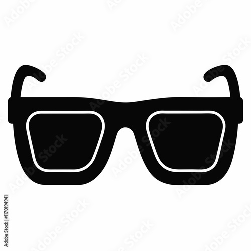 AR Glasses Display Silhouette Vector Art