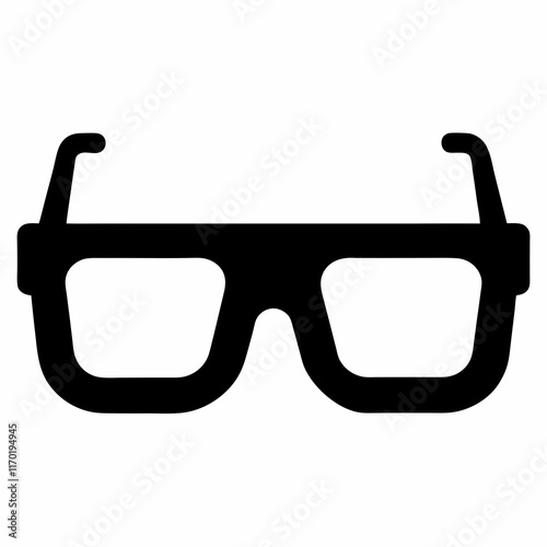 AR Glasses Display Silhouette Vector Art