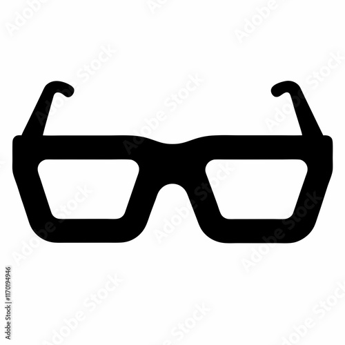 AR Glasses Display Silhouette Vector Art