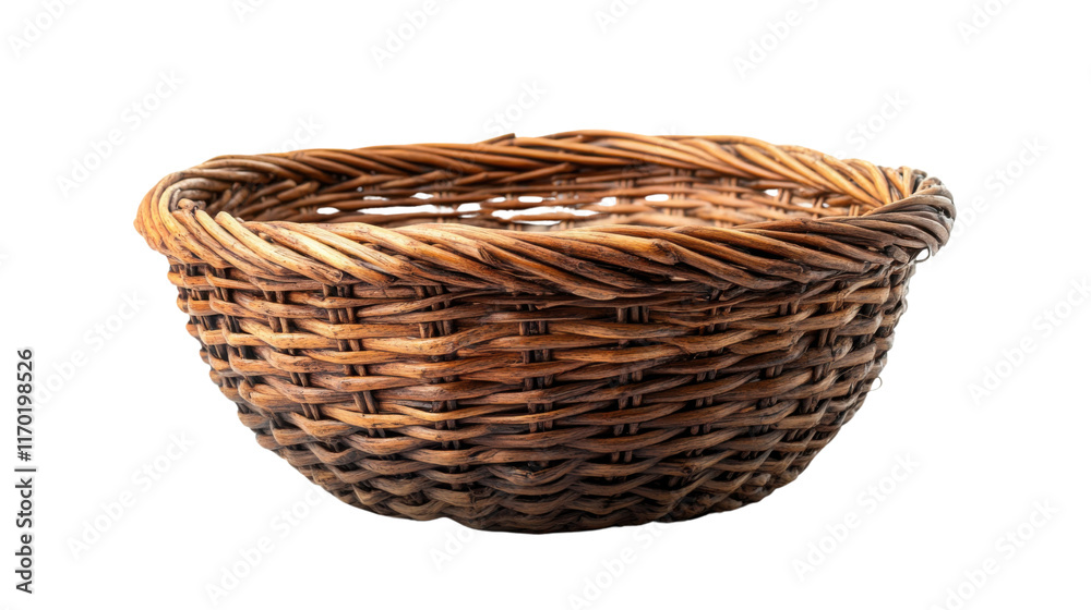 wicker basket isolated on white background wicker basket isolated on white background