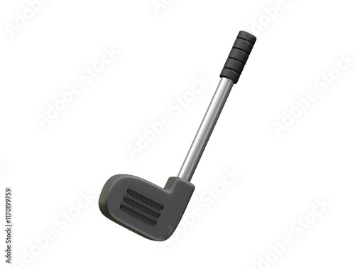  golf ball bat 3d render icon illustration