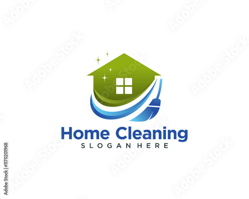 Home cleaning logo