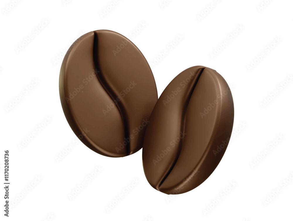 Fototapeta premium coffee bean icon 3d rendering illustration
