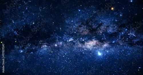Stunning nebula and starry night sky.