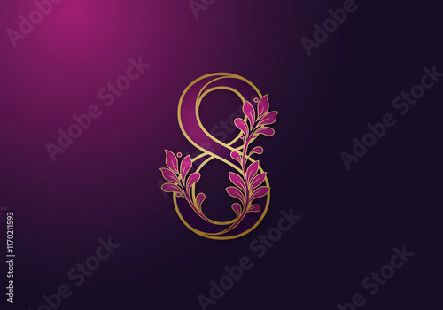 Simple and Stylish Number 8...