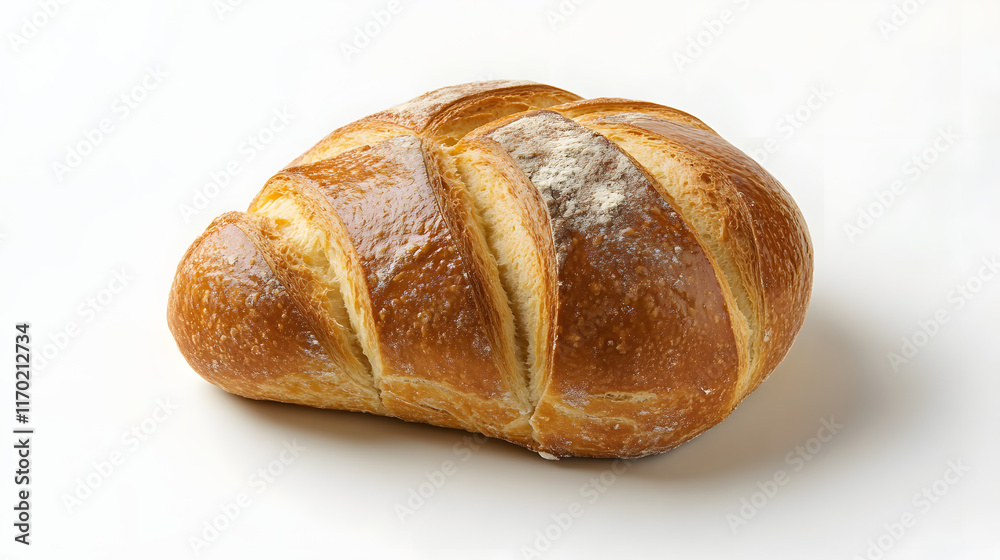 Golden Brown Crusty Bread Loaf Baked Fresh Golden Brown Crusty Bread Loaf Baked Fresh