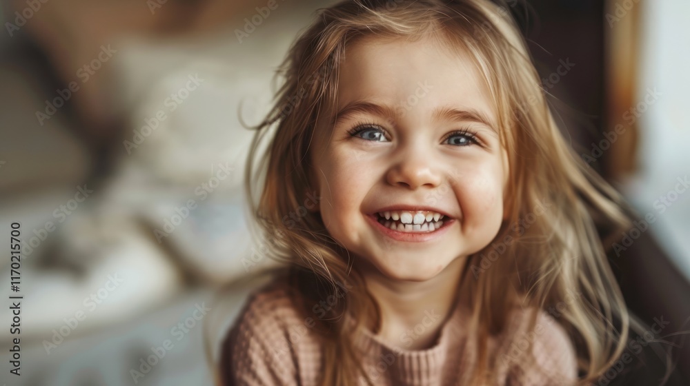Charming girl with beautiful smile, AI generated image Charming girl with beautiful smile, AI generated image