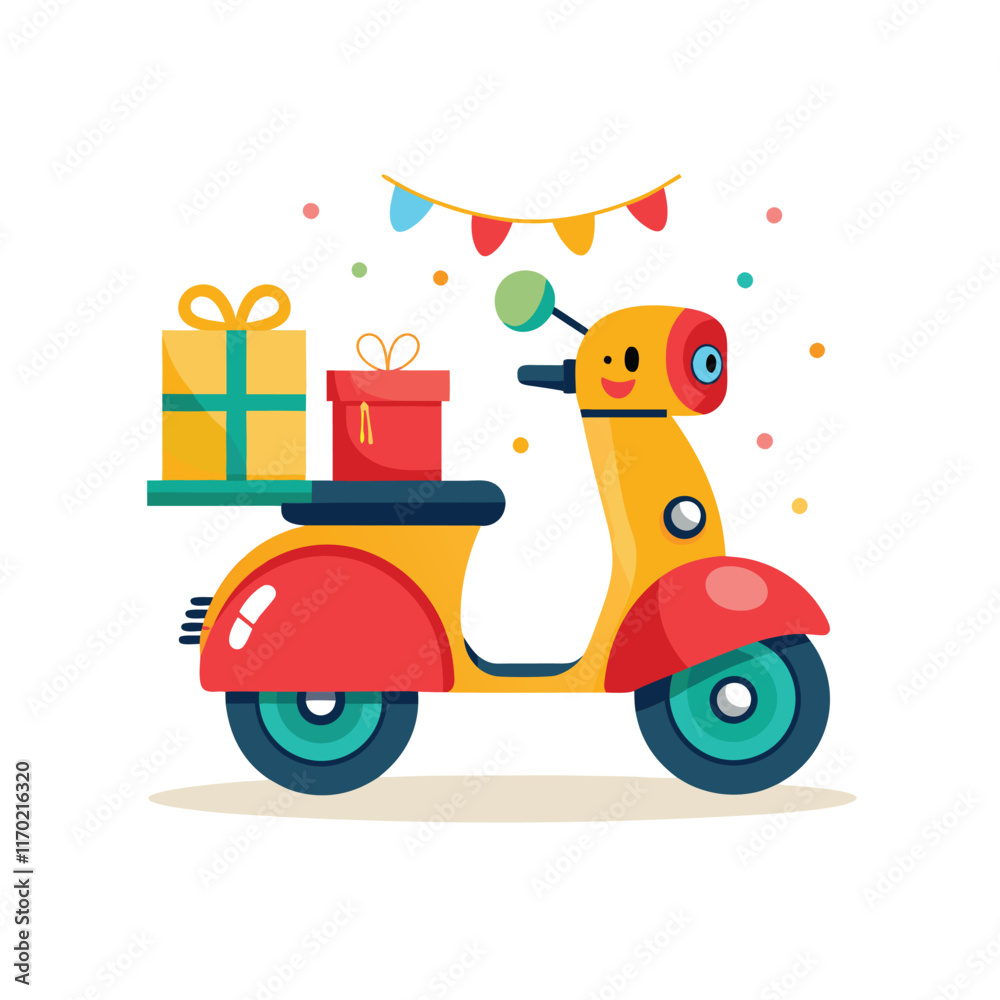 Fototapeta premium Cartoon transportation vehicle characters vector. Flat design transport vehicles illustration