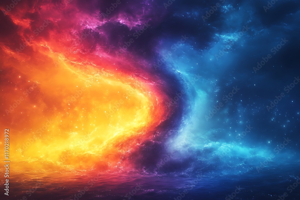 Obraz premium The colors in the series, Abstract design made of Fractal three dimensional spiral texture on the subject of science, mathematics and forces of nature 