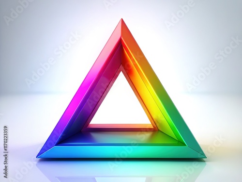 Abstract 3D Isosceles Triangle Flip - Dynamic Render