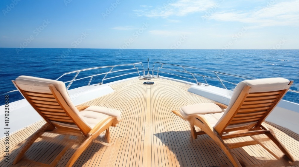 Obraz premium Relaxing yacht trip on crystal clear waters ocean travel photography sunny day serene viewpoint escape to tranquility