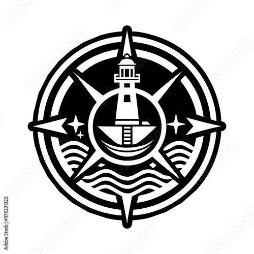 Coastal sentinel symbol icon in solid style