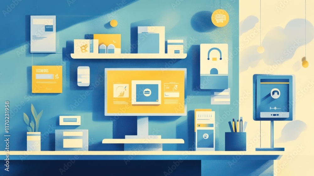 An infographic-style image showcasing the benefits of online banking, An infographic-style image showcasing the benefits of online banking,