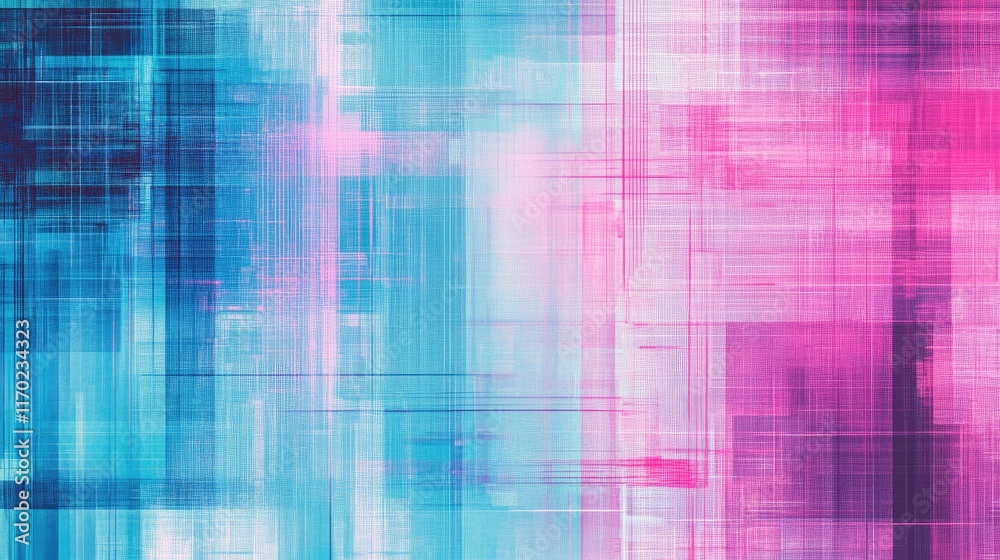 Abstract blue, mint, and pink background with digital motion glitch effects. Great for cyberpunk, rave, or retro-futuristic designs, utilizing vibrant neon colors and modern tech aesthetics. Abstract blue, mint, and pink background with digital motion glitch effects. Great for cyberpunk, rave, or retro-futuristic designs, utilizing vibrant neon colors and modern tech aesthetics.