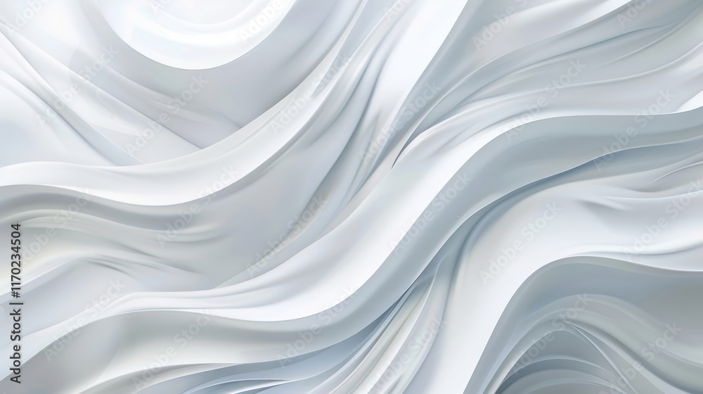 Futuristic abstract white geometric waves background, AI generated image Futuristic abstract white geometric waves background, AI generated image