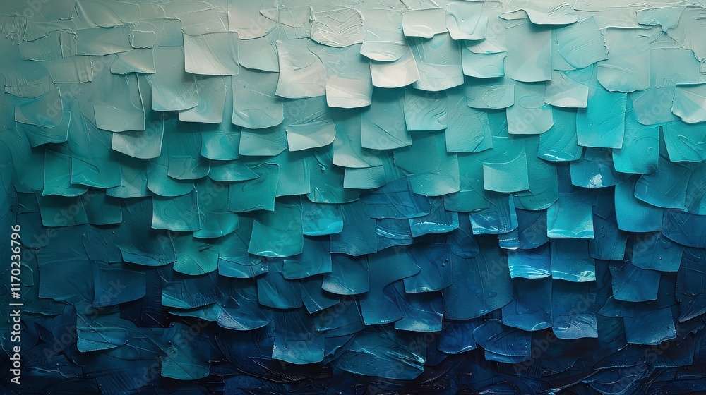 Obraz premium Bold gradient with dark to light transitions of blue and turquoise creating depth.