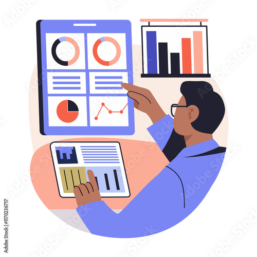 Business planning flat style illustration
