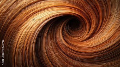 Abstract Swirl of Brown and Golden Textures in Motion