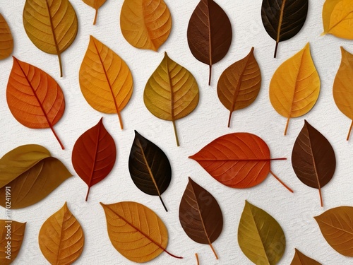 autumn leaves background,Ai generated 