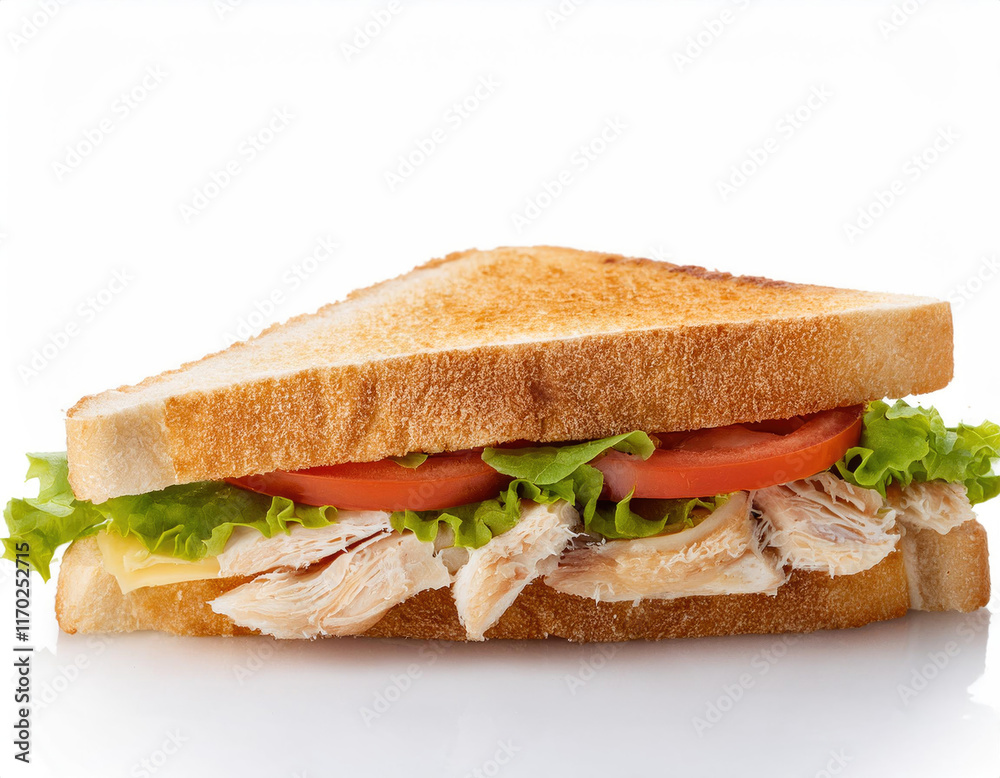 Sandwich Chicken in the white background studio shot Sandwich Chicken in the white background studio shot