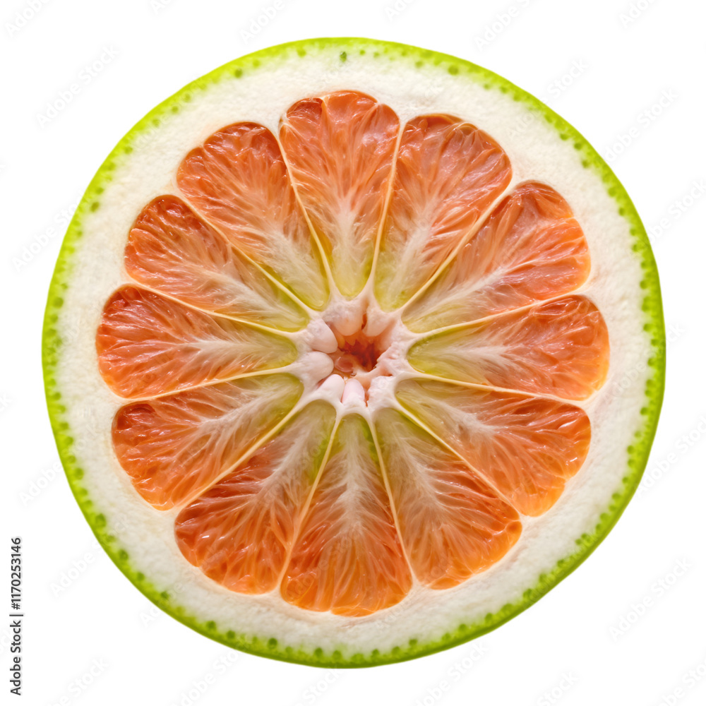 slice pomelo top view isolated on transparent background slice pomelo top view isolated on transparent background