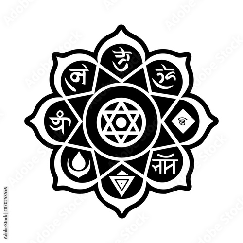 Affirmation chakra icon in filled style