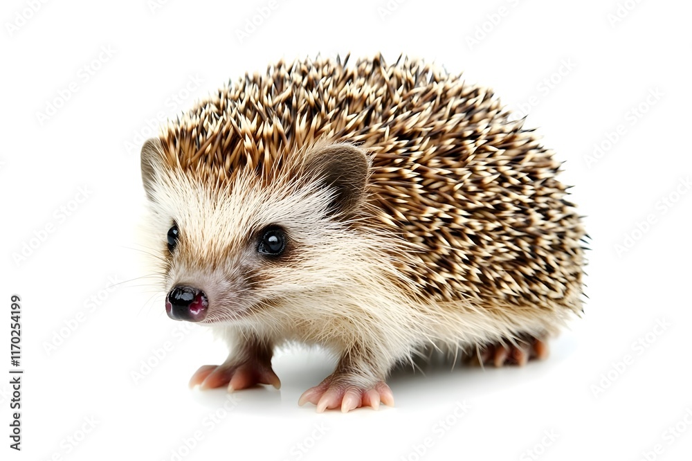 Hedgehog Isolated on White Background. Hedgehog Isolated on White Background.