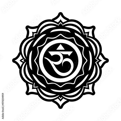 A solid style icon of emotional chakra symbol