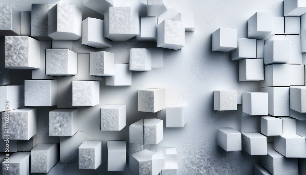 shifted white cube boxes block background wallpaper banner with copy space shifted white cube boxes block background wallpaper banner with copy space