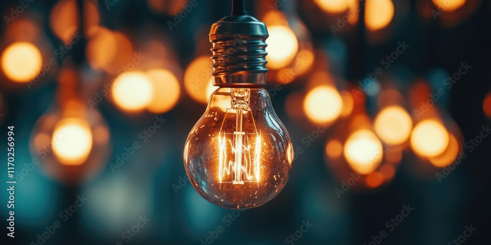 Glowing light bulb in dark background, illuminating concept of innovation and creativity. Vintage style electricity focus. Inventive and futuristic theme. Glowing light bulb in dark background, illuminating concept of innovation and creativity. Vintage style electricity focus. Inventive and futuristic theme.