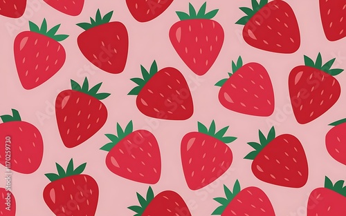 seamless pattern with strawberries