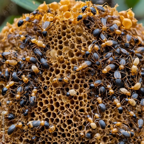 bees on a beehive